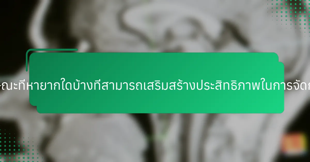 คุณลักษณะที่หายากใดบ้างที่สามารถเสริมสร้างประสิทธิภาพในการจัดการเงิน?