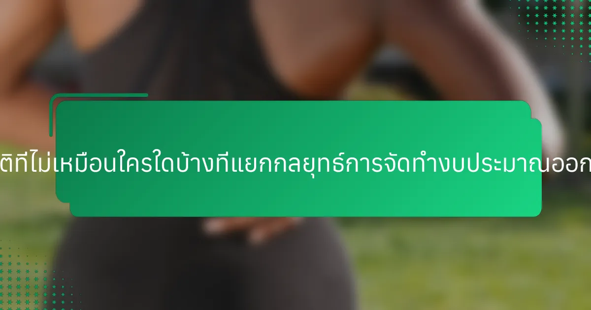 คุณสมบัติที่ไม่เหมือนใครใดบ้างที่แยกกลยุทธ์การจัดทำงบประมาณออกจากกัน?