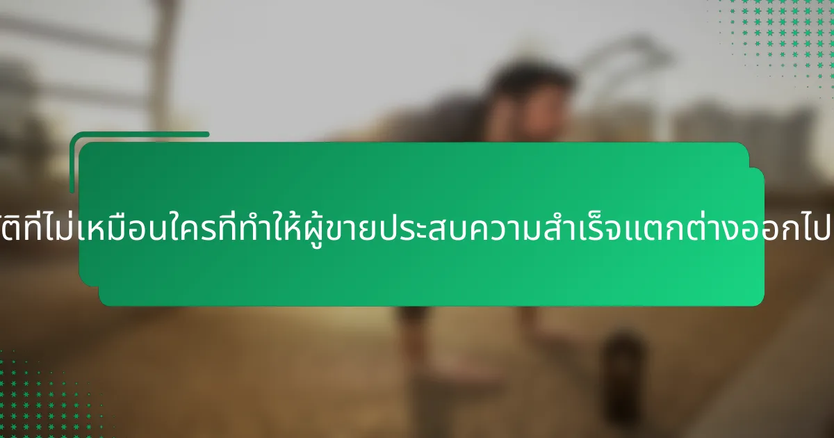 คุณสมบัติที่ไม่เหมือนใครที่ทำให้ผู้ขายประสบความสำเร็จแตกต่างออกไปคืออะไร?
