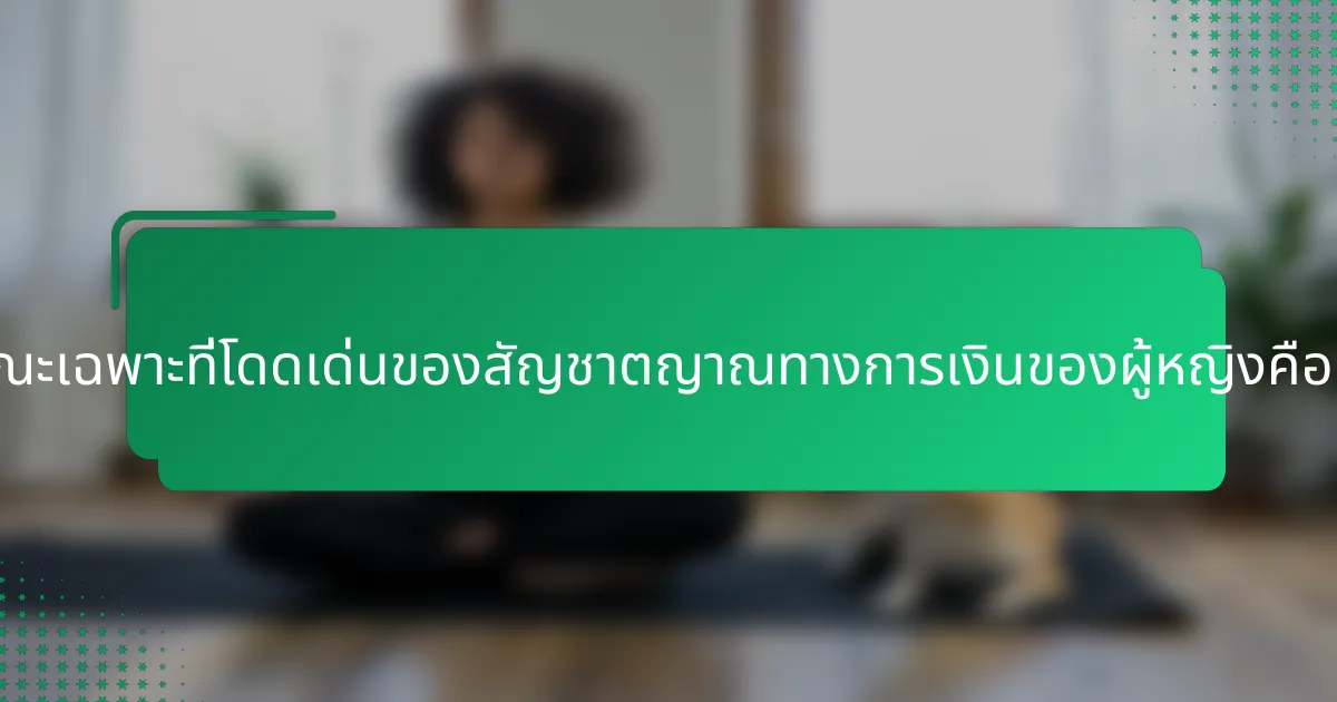 ลักษณะเฉพาะที่โดดเด่นของสัญชาตญาณทางการเงินของผู้หญิงคืออะไร?